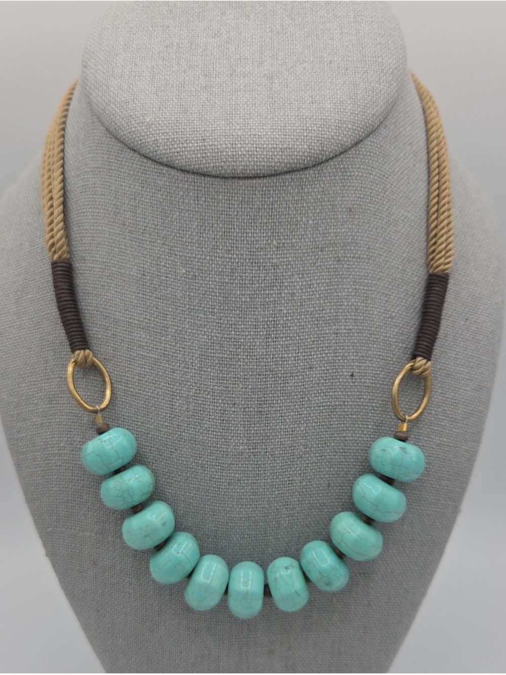 Coldwater Creek Turquoise Bead Statement Necklace